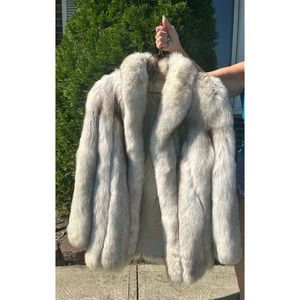COPY - REAL Blue Fox Fur Coat